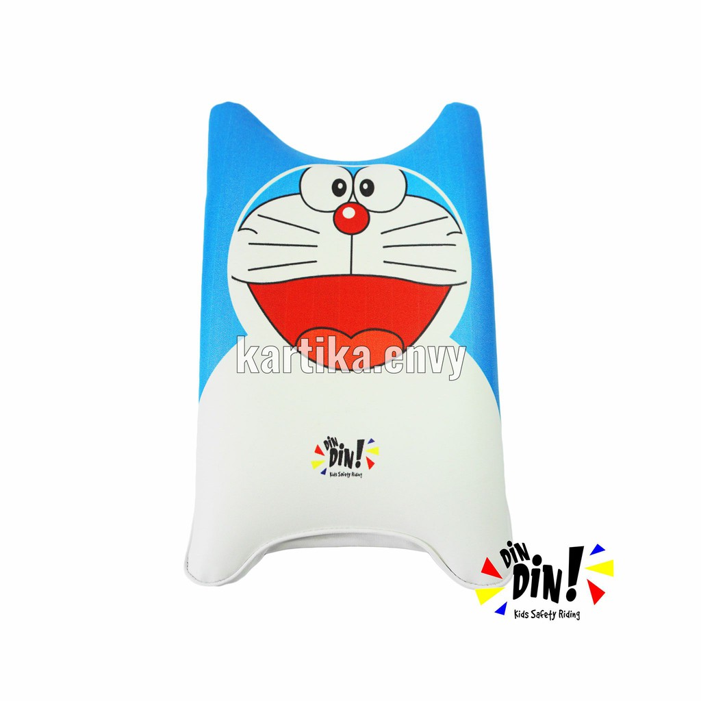 Dindin Kids Sadel Jok Motor Portabel Kursi Boncengan Depan Untuk Anak Motif Doraemon Print