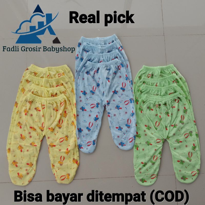 12 Pcs Celana Panjang Bayi Newborn Kaki Tutup