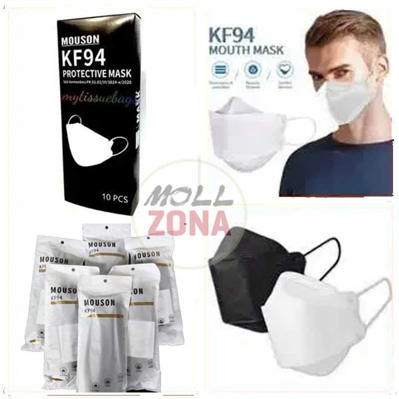 MASKER KF94 MOUSON 4PLY 1 BOX ISI 10 PCS KOREA STYLE PROTECTIVE MASK WARNA