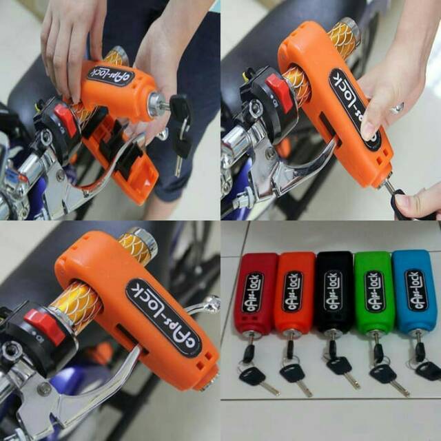 grip lock/cap lock/gembok stang/kunci handle rem