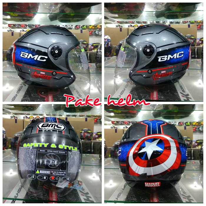 BEST QUALITY HELM BMC MILAN CAPTAIN AMERICA #2 GRP BLUE