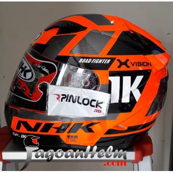 NHK Helm GP1000 XVISON ULTRA FLUO Pinlock Anti FOG X VISION Anti Embun
