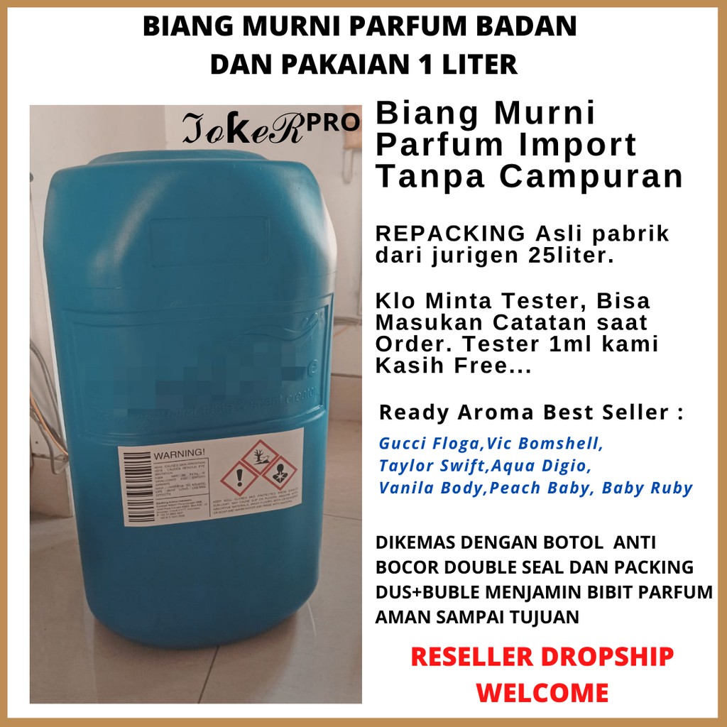 BIBIT MURNI PARFUM BADAN DAN PAKAIAN 1 LITER