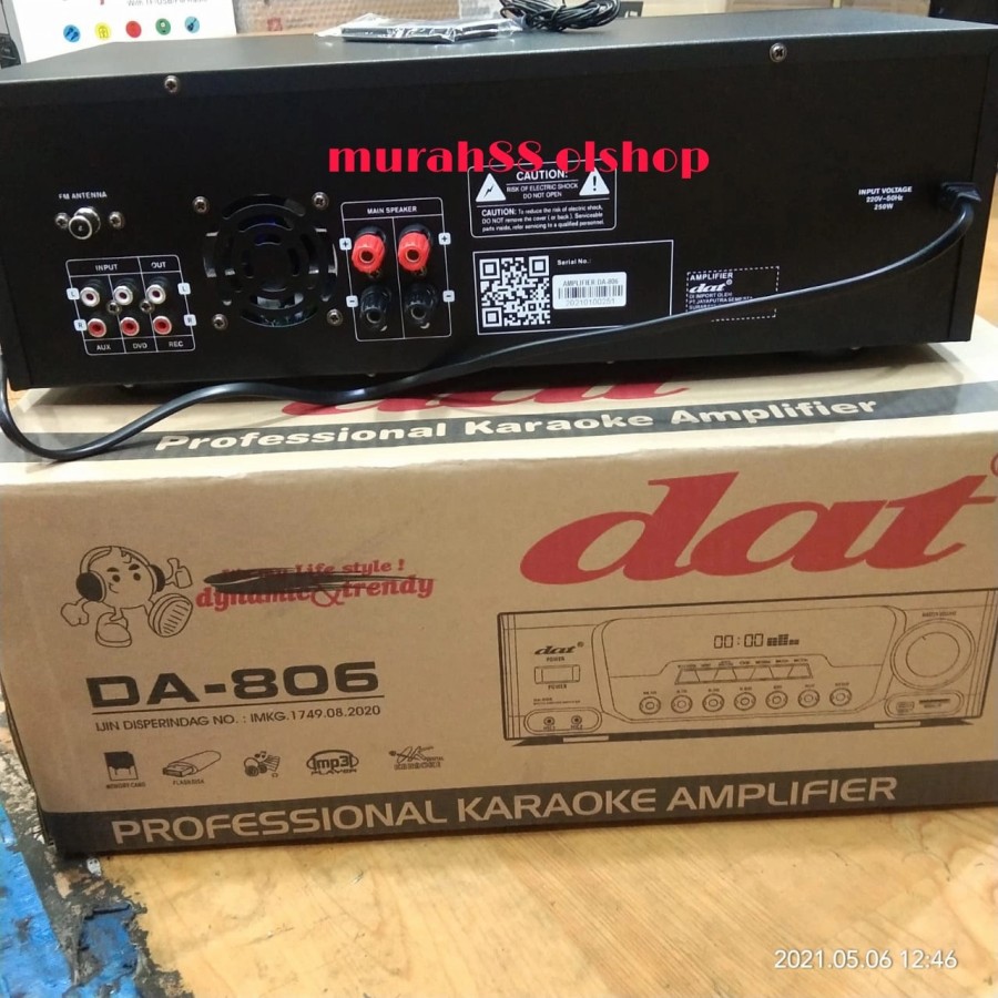 Ampli/amply /amplifier karaoke dat DA-806 bluetooth usb