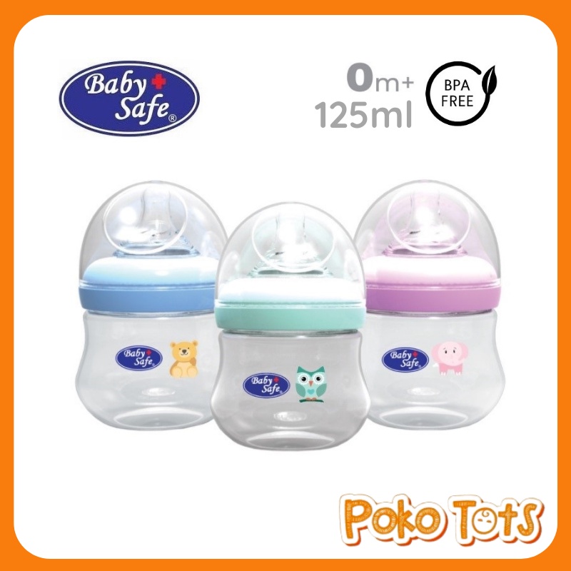 Baby Safe Wide Neck Bottle 125ml/4Oz Flow System Botol Susu WideNeck