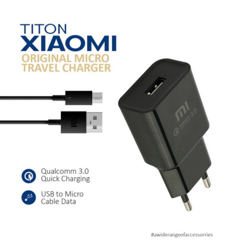 Charger Xiaomi Micro usb Fast Charging Qualcomm 3.0 Original by Titon