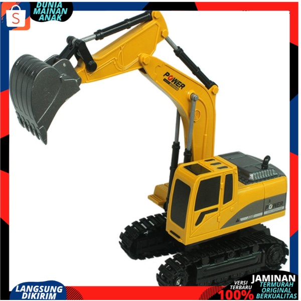 RC Truck Excavator Construction Mainan Mobil Beko Remote Control Baterai Cas Hadiah Ulang Tahun Anak