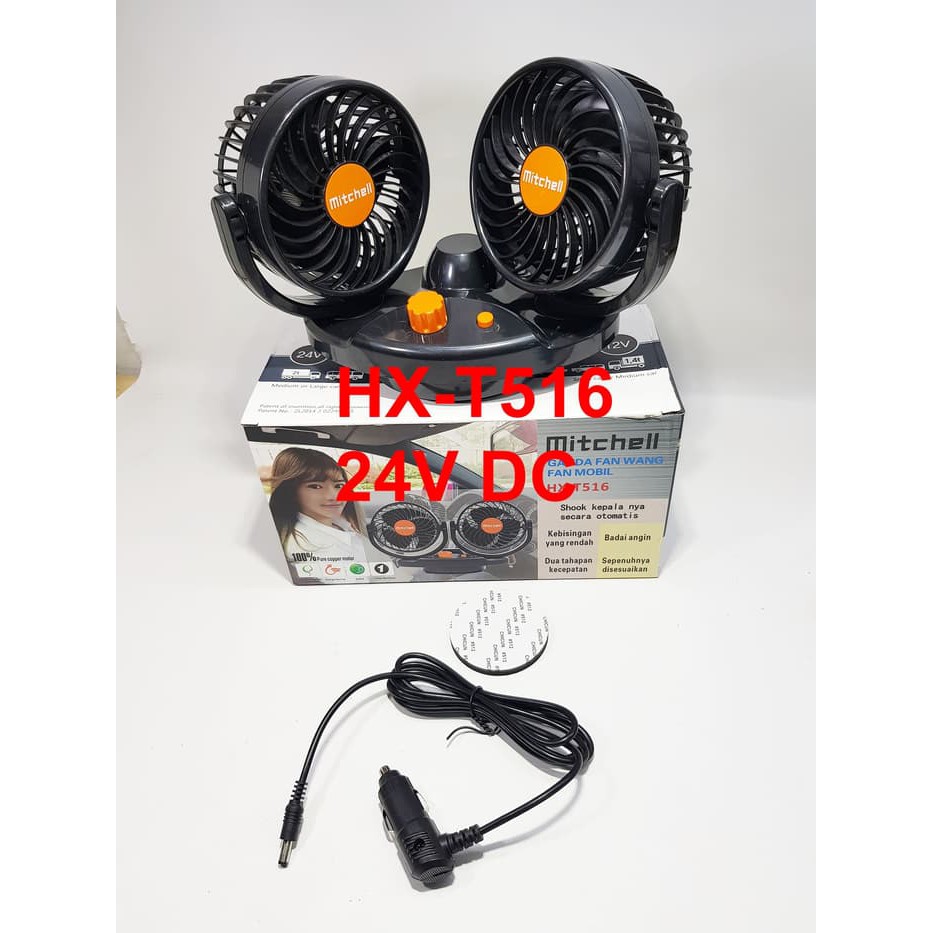 MITCHELL HT 24V DC swing kipas mobil double fan