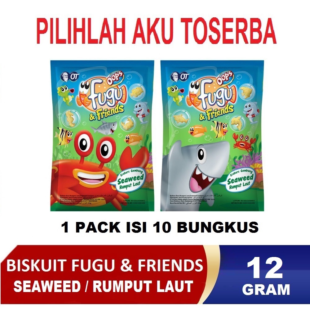 FUGU &amp; FRIENDS 10 GR SEAWEED / RUMPUT LAUT - ( HARGA 1 KARTON ISI 12 RENCENG)