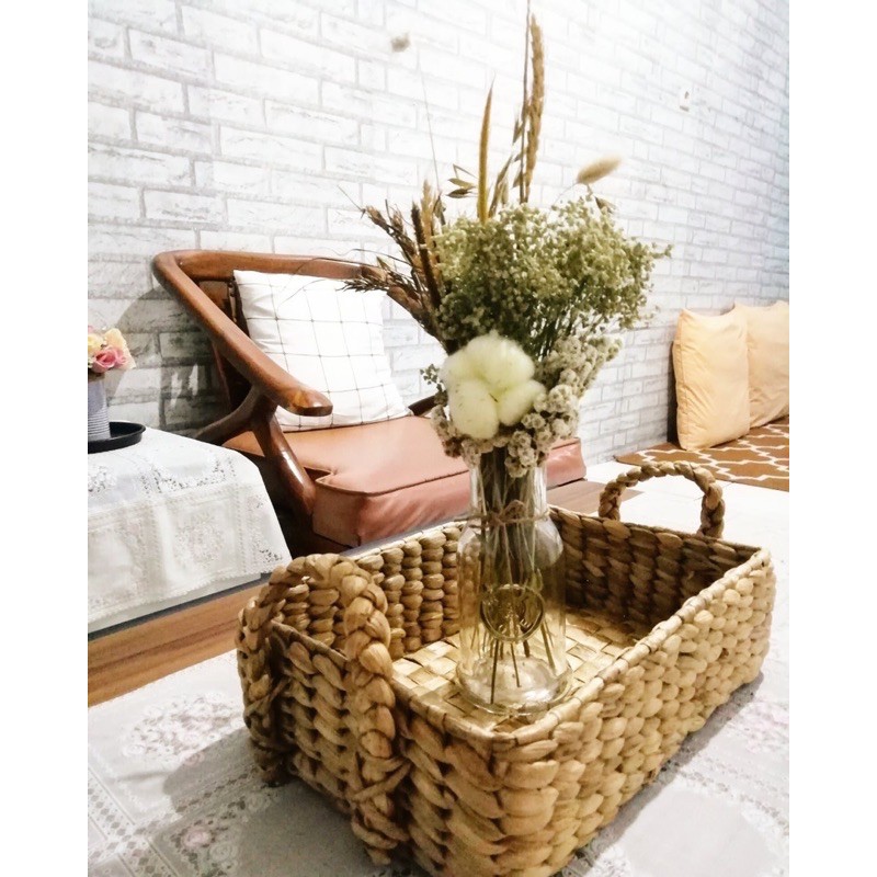 Tray regta list kepang eceng gondok(tali kepang)