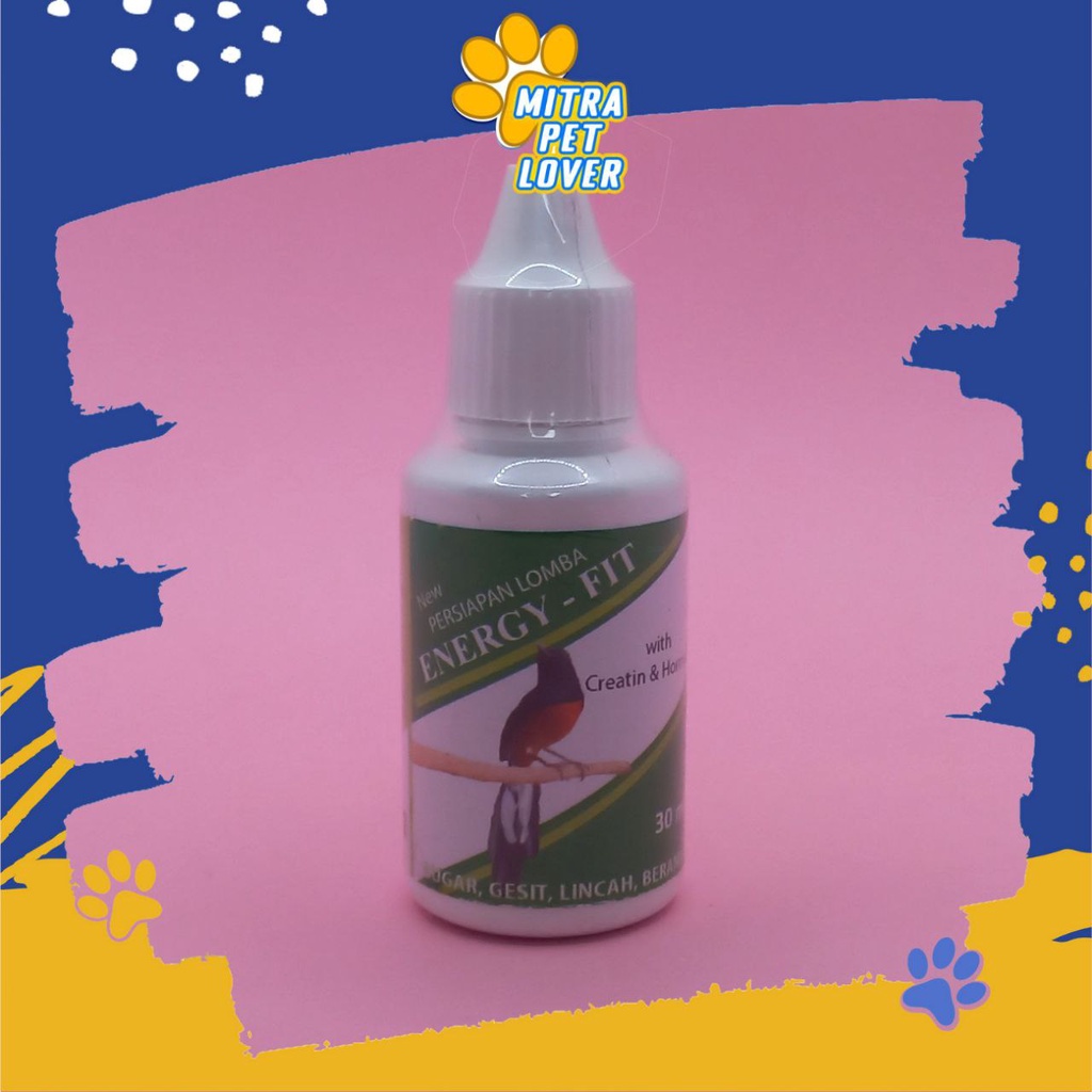 SUPLEMEN BURUNG UNTUK PERSIAPAN LOMBA - ENERGY FIT DROP 30 ML - TINGKATKAN STAMINA PERCAYA DIRI ENERGI - LEBIH BUGAR LINCAH GESIT BERANI - MURAH GARANSI KUALITAS ASLI ORIGINAL - PET ANIMAL TAMASINDO OBAT &amp; VITAMIN HEWAN BINATANG PELIHARAAN MITRAPETLOVER