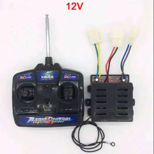 Remot Control + Receiver 27 MHz 12V Radio (Modul PCB) Mobil Mainan Aki