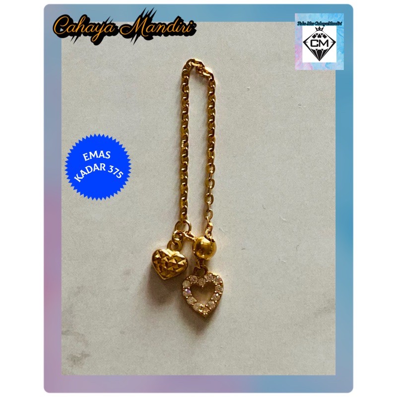 Cincin Serut emas kadar 375 (8K) Berat +/- 0,85 Gram