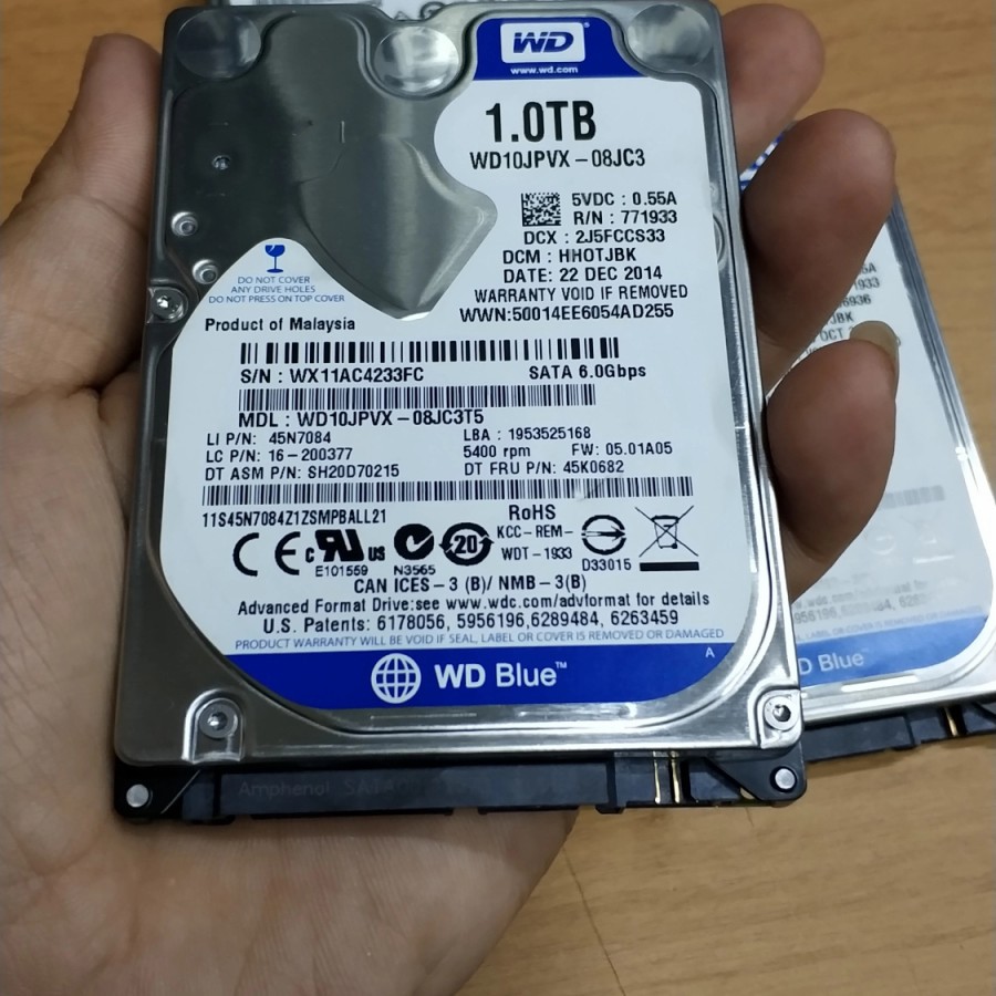 WD Blue laptop notebook 1TB 2.5&quot; HDD/ Harddisk Internal dan external