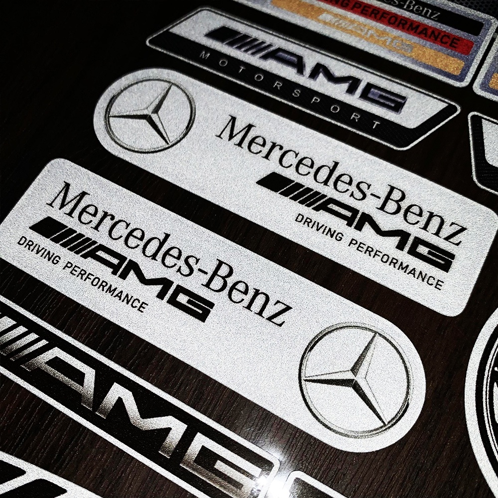 Amg Stiker Reflektif Setir Mobil Untuk Mercedes Benz C200 E260 S350L