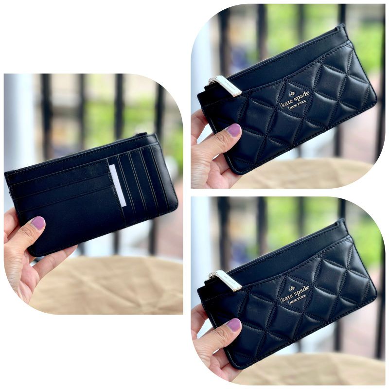 Kate Spade natalia large slim card holder black