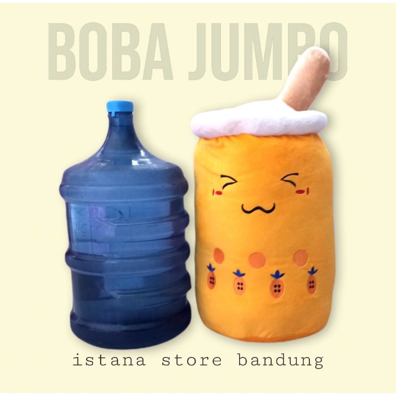 Boneka Boba Jumbo Lucu Lembut Cangkir Milk Tea Bahan Yelvo 50 cm Label SNI Murah Viral