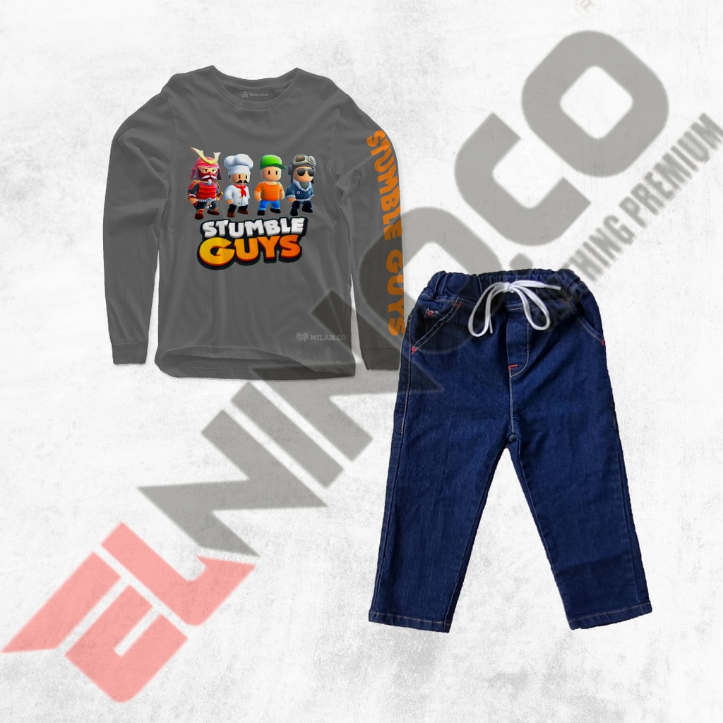 STAR_KIDSSTORE / Kaos Anak Murah / Setelan Baju Anak Laki-Laki / Set Kurta Denim Terbaru