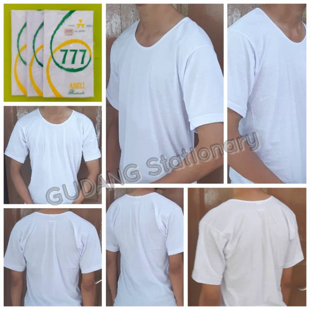 Kaos Pria Lengan Pendek 777 Putih