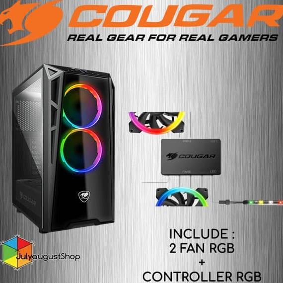 Cougar Gaming Turret Rgb - 2 Fan Rgb + Controller Rgb - Case Casing Pc