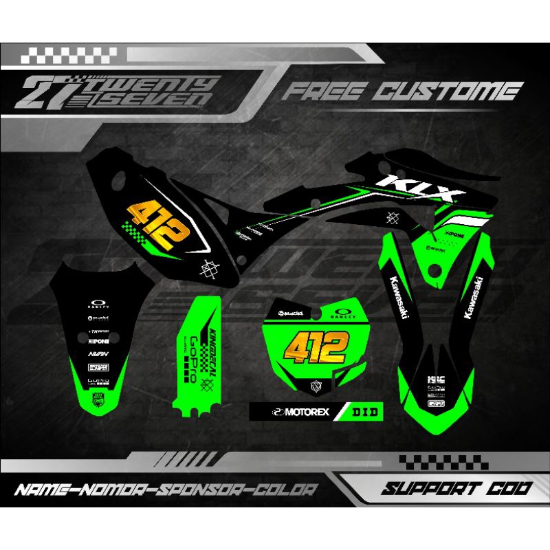 DECAL STICKER KLX GORDON FULL BODY DECAL GORDON DECAL STIKER KLX GORDON FULL BODY