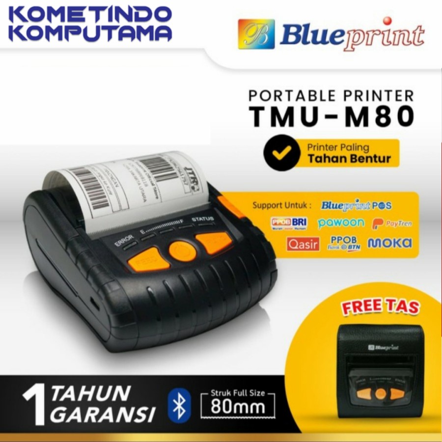 TMU-M80 Portable Printer Thermal BLUEPRINT Bluetooth M 80