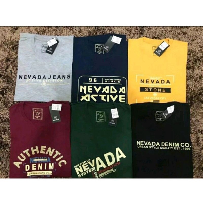 kaos Nevada cowok premiu terbaru kaos cowok model kekinian kaos cewek cowok model terbaru