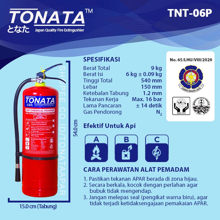 APAR 6KG Bubuk ABC Powder TONATA / Set Komplit