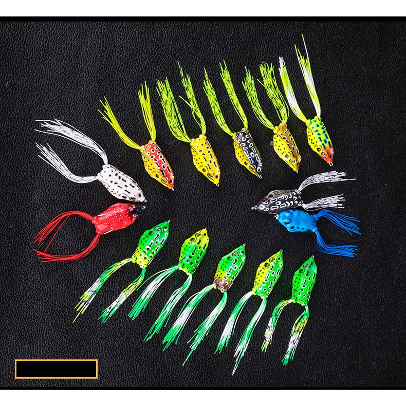 Umpan Pancing Soft Frog 5g/8g/13g/15g Katak Casting Soft Frog Lure Floating Bait 3D Eyes soft frog killer Top Water Fishing Lure With Sequins Umpan Ikan alat mancing