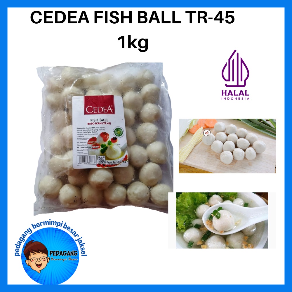 

CEDEA FISH BALL TR-45/ Baso Ikan 1KG/ Bakso ikan Cedea 1KG