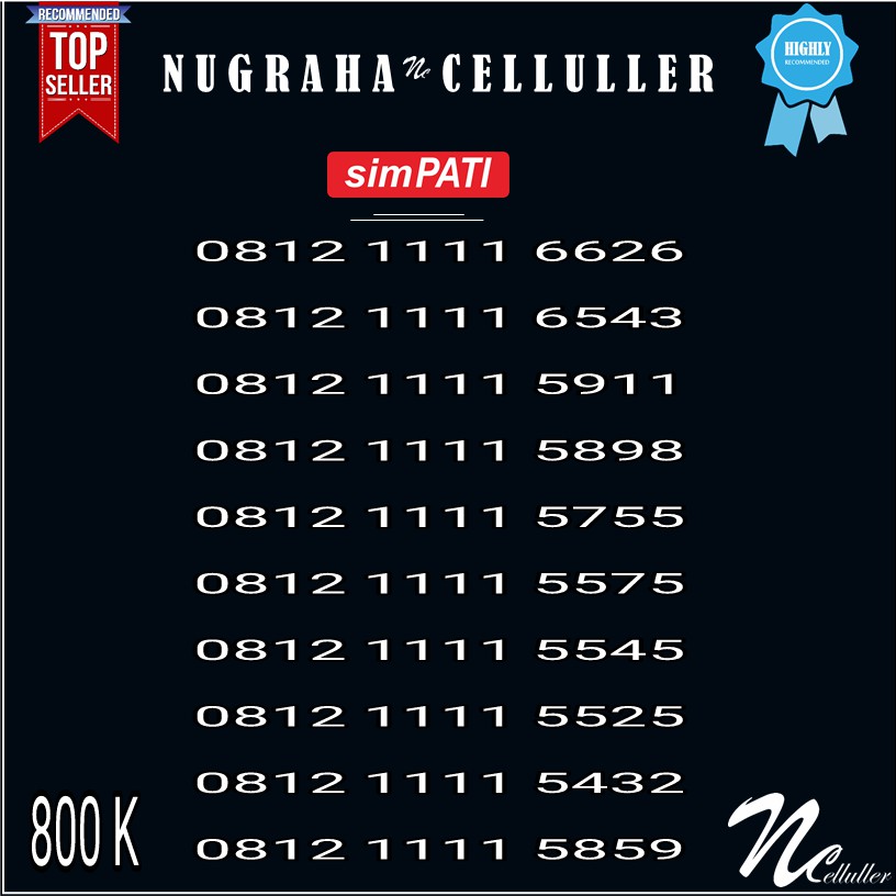 Nomor Cantik Simpati Kwartet 1111 Murah