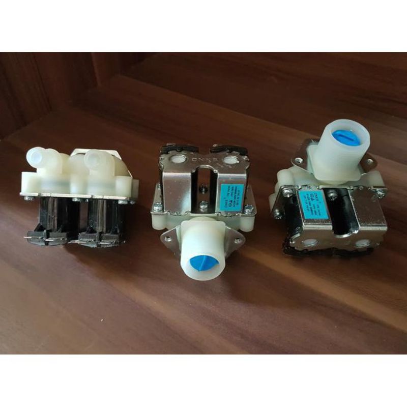 Selenoid Double Water Inlet Otomatis Air Elektrik Valve Mesincuci Front Loading LG Samsung Panasonic