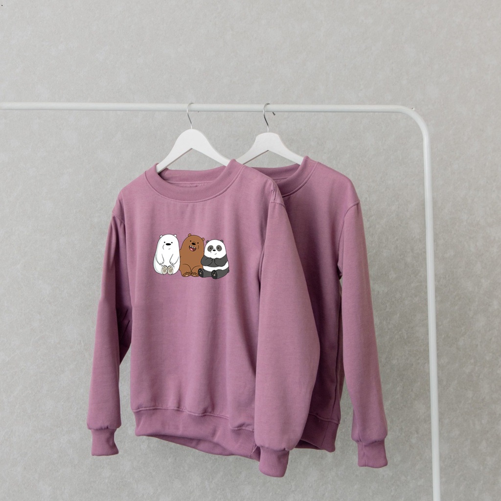 Sweater We Bare Bear  Pria &amp; Wanita | Sweater Korea Style Fleece Cotton | Dhea Fashion