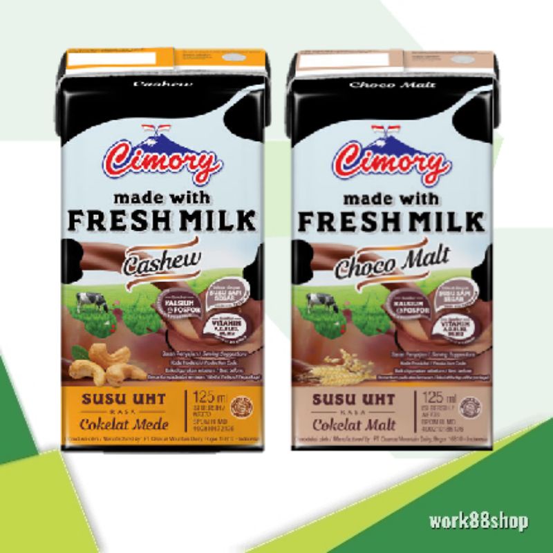 

Susu UHT Cimory Fresh Milk 125ml | Choco Malt | Choco Cashew