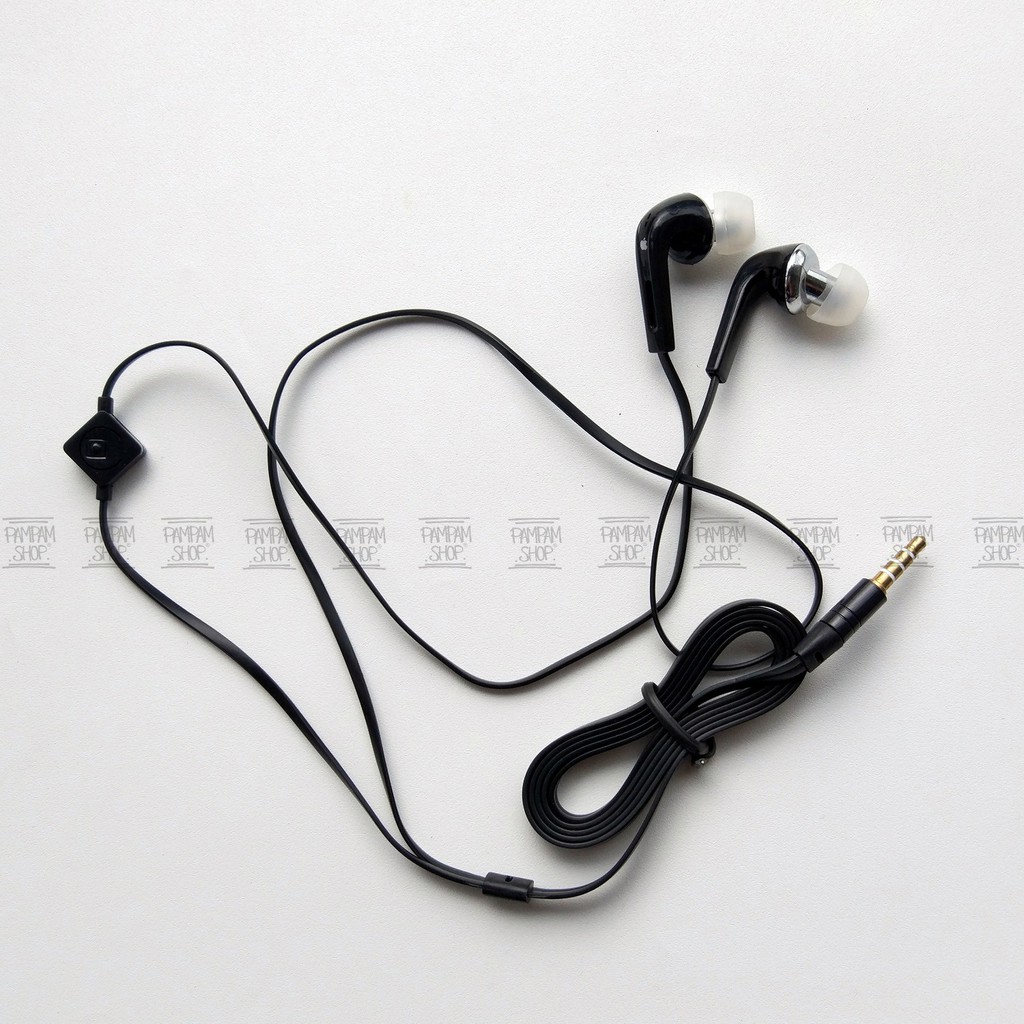 Headset Earphone Handsfree IPHONE HITAM OC CINA