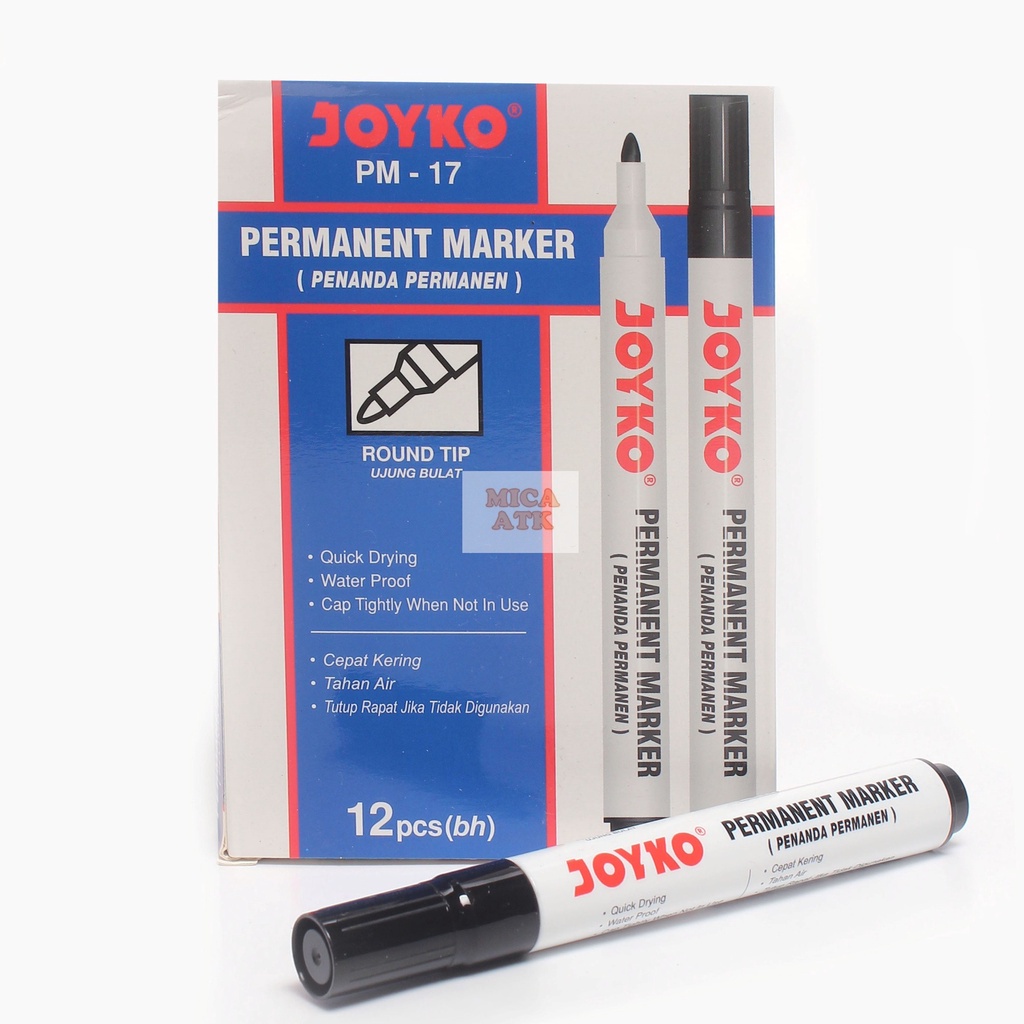 

JOYKO Spidol Permanent Marker PM-17 Hitam [ ECER ]