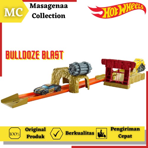 Mainan Lintasan Jalanan Arena Trek Hot Wheels Hotwheels Hotwheel Track Set Crane konstruksi Buldozer