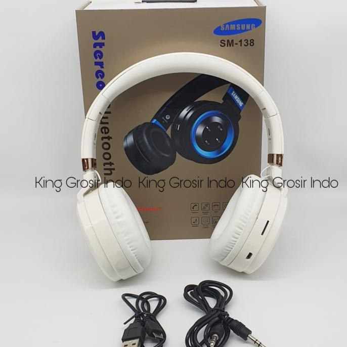 Headset Headphone Bluetooth Samsung SM-138 Wireless Bluetooth Samsung - Hitam