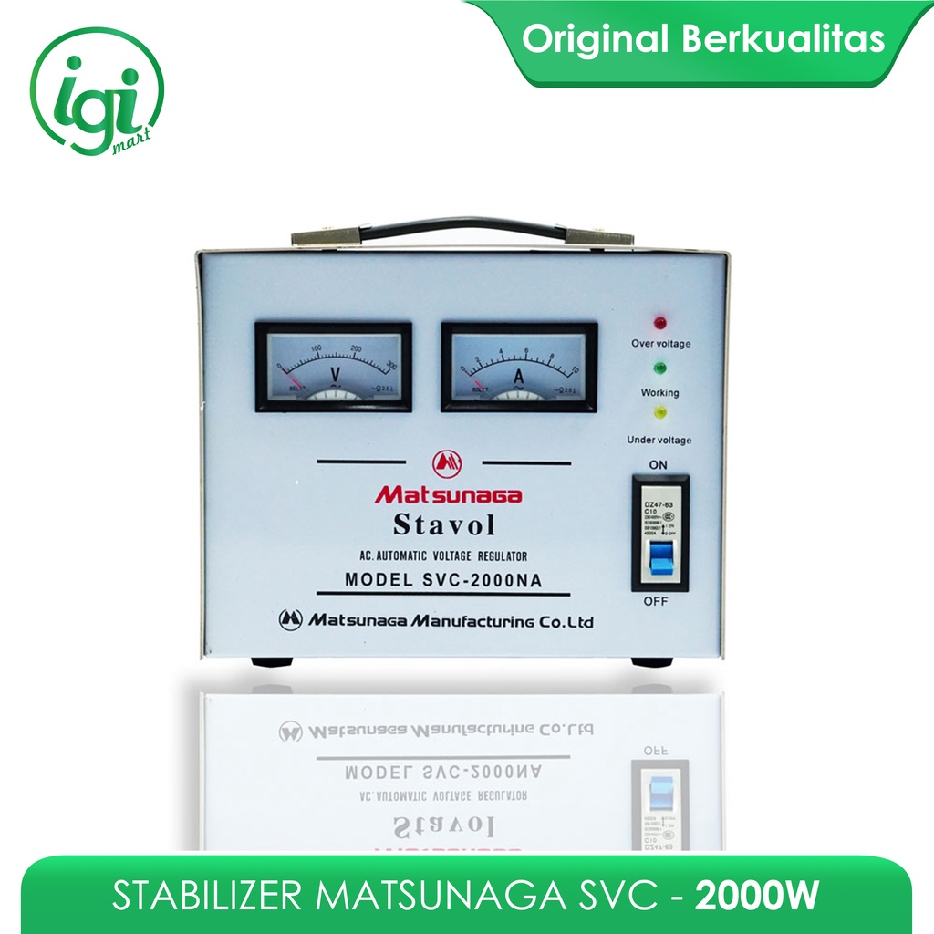 STABILIZER STAVOLT MATSUNAGA SVC-2000W VOLTAGE / STAVOLT MTS SVC 2000 WATT / STAVOL 2000 W