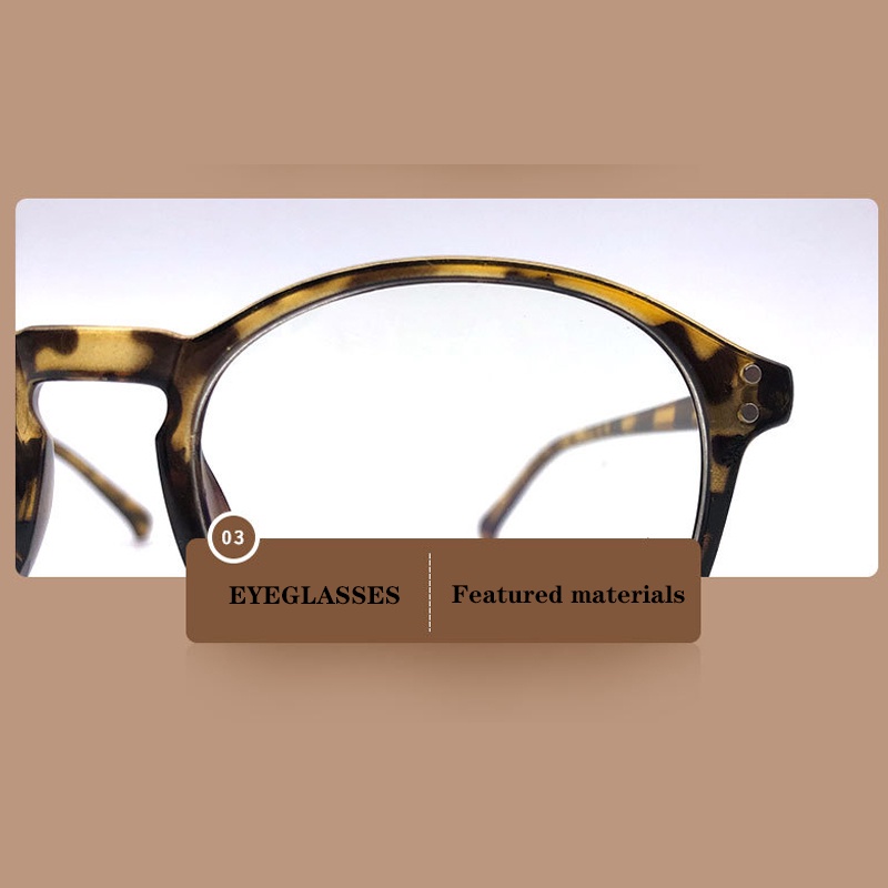 (YUZHU) Kacamata Bingkai Bulat Fashion Korea Eyeglasses Anti Blue Light Eyeglasses Untuk Wanita/Pria Trend Eyeglasses