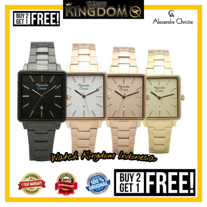 Promo Jamtangan wanita Alexandre christie ac2878 / ac 2878 Original garansi resmi 1thn