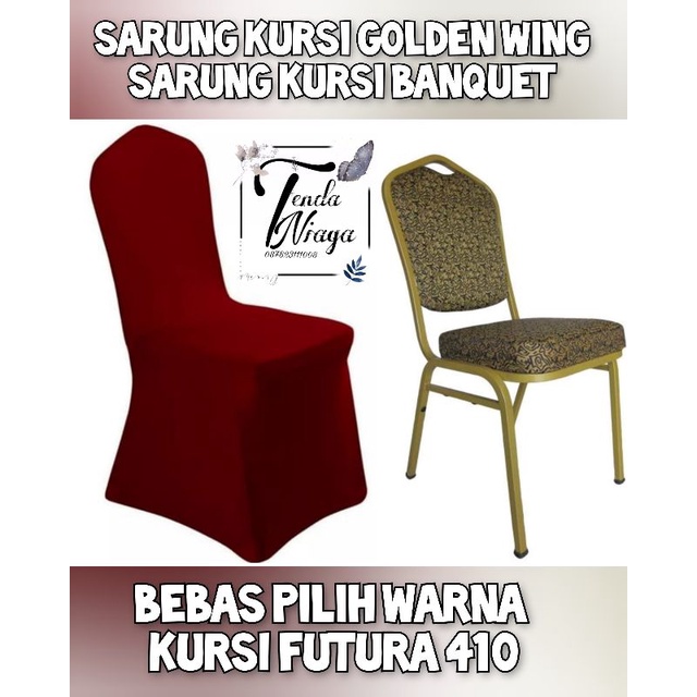 SARUNG KURSI SUSUN GOLDEN WING KURSI BANQUET KURSI SUSUN PESTA KURSI RESTORAN SARUNG KURSI HOTEL KUR