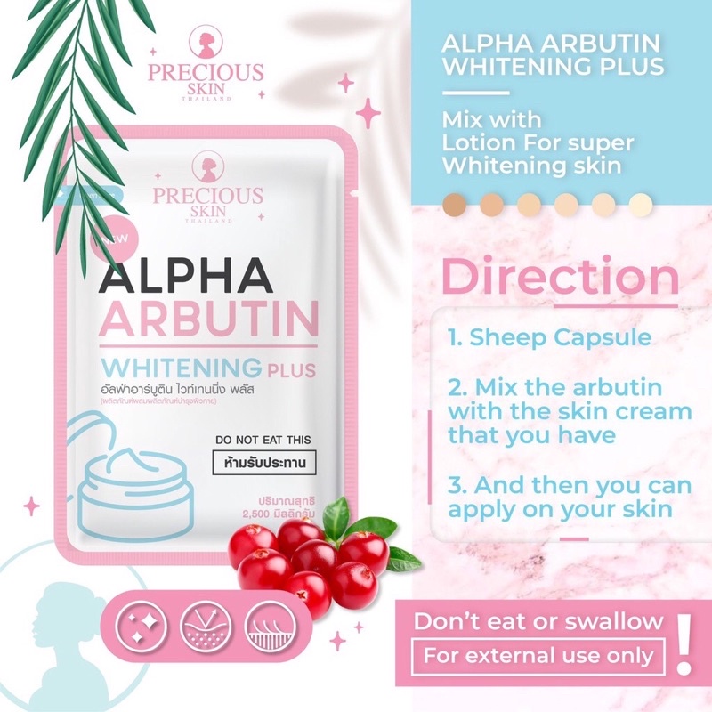 Precious Skin Alpha Arbutin 3 Plus Paket 3 in 1 Lotion + Body Serum + Powder