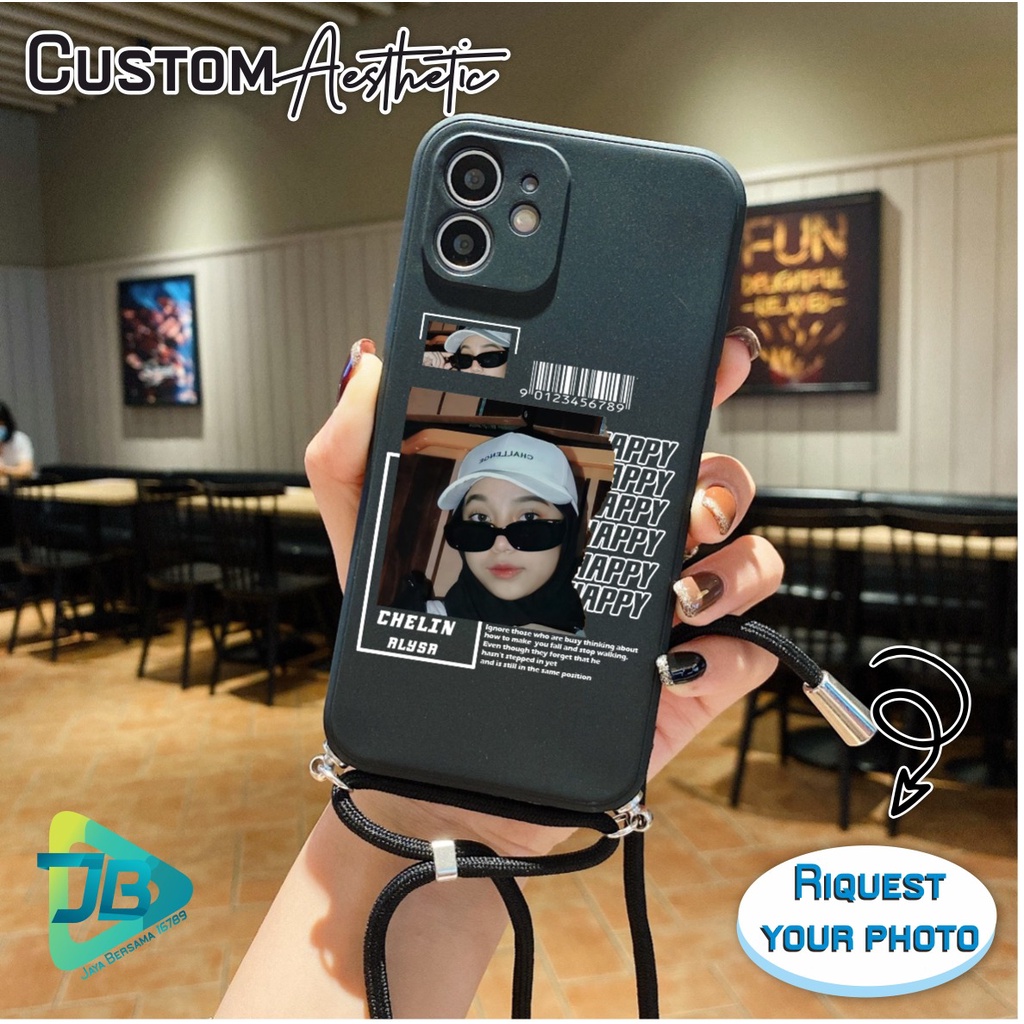 CUSTOM SOFTCASE SILIKON SLINGCASE TALI LANYARD STRAP PHONE MACARON PELINDUNG KAMERA CUSTOM AESTHETIC OPPO VIVO SAMSUNG XIAOMI REALME IPHONE ALL TYPE JB5525