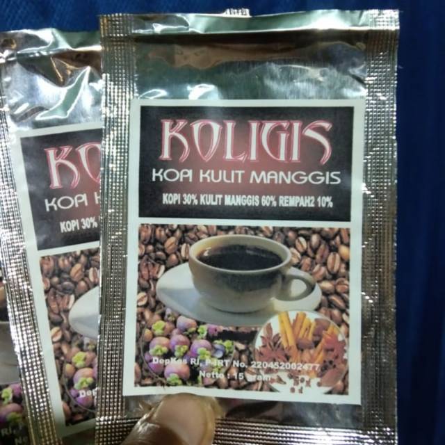 

KOLIGIS Kopi Kulit Manggis 1 pack isi 20 bungkus @ 15 gram