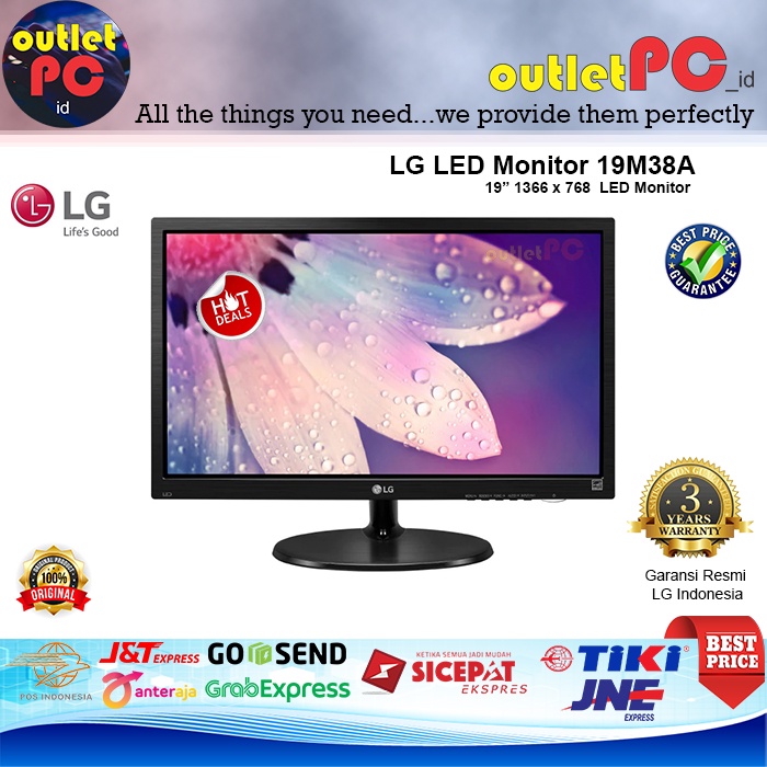 Jual LG LED MONITOR 18.5 INCH 19M38A 18.5" / 19" Garansi Resmi LG ...