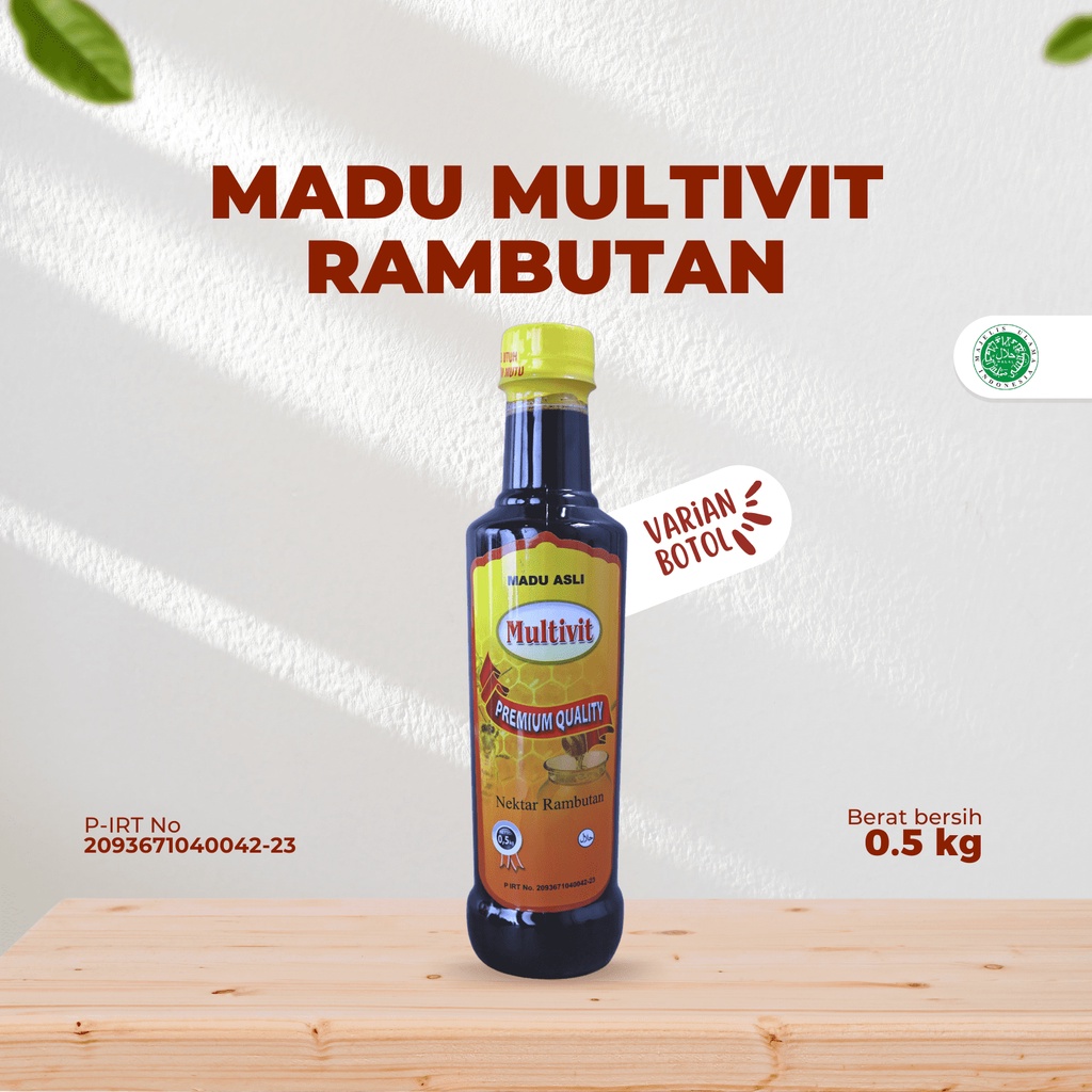 

MADU RAMBUTAN MULTIVIT 500gr Botol || IMUN BOOSTER, JAGA STAMINA, MADU MURNI 100%