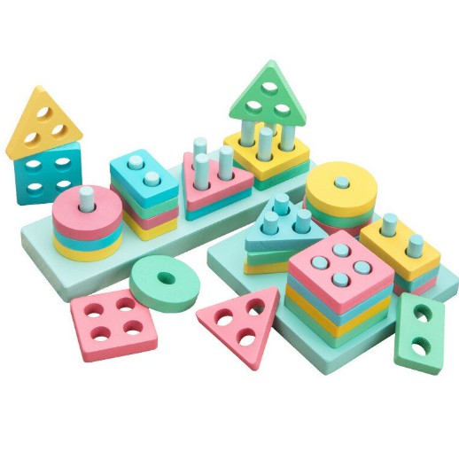 Wooden Toys Matching Shape Mainan Kayu Mainan Balita Wooden Toys Mainan Kayu Mainan Anak 2 Tahun Puzzle Kayu