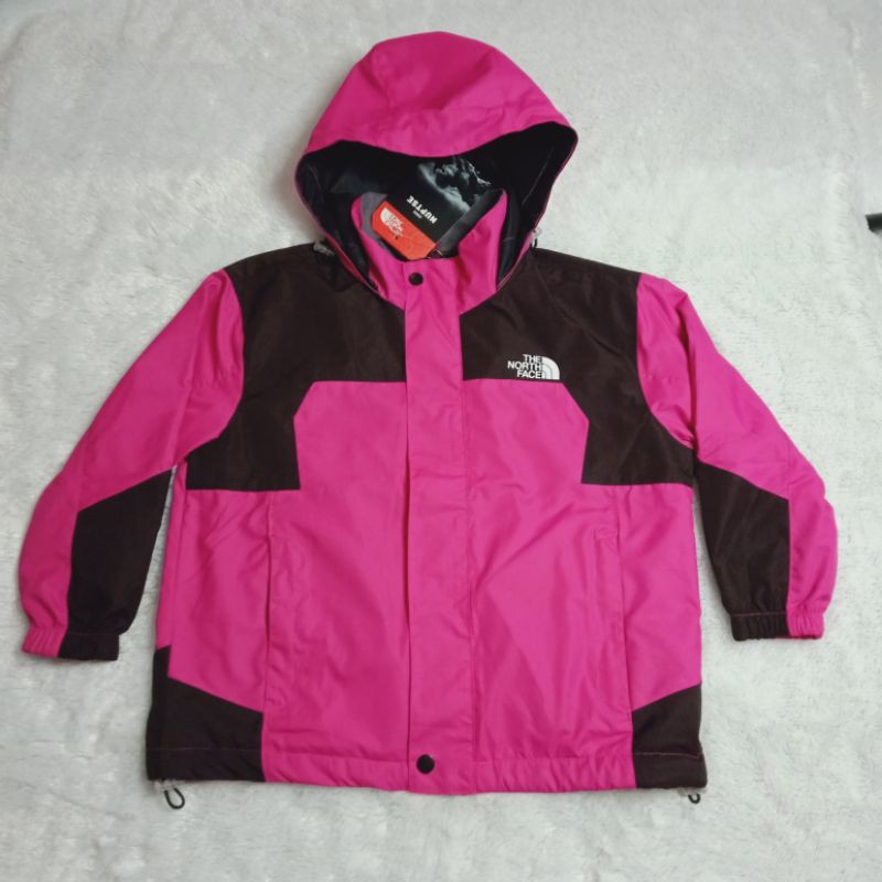 Jaket Anak Gunung Hangat Waterproof Windproof Polar Parasut Taslan TNF