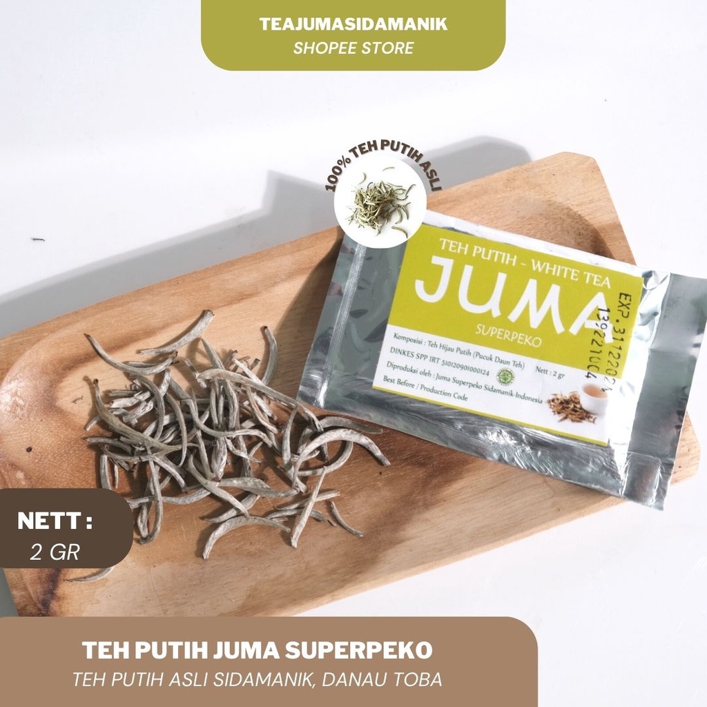 

Teh Putih Teh Juma Sidamanik Superpeko White Tea Teh Kesehatan Teh Diet (2 gr)